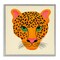 Stupell Industries Modern Leopard Wildlife Face Framed Giclee Design by Carrie Cantwell